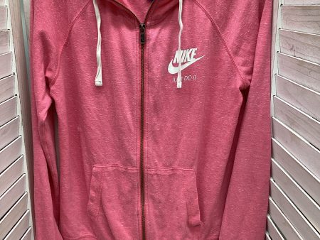 Athletic Jacket By Nike In Pink, Size: M For Cheap