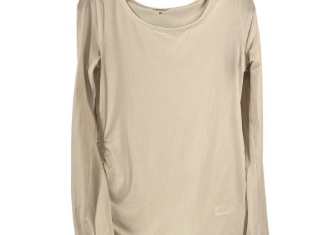 Athletic Top Long Sleeve Collar By Athleta In White, Size: Xs Online