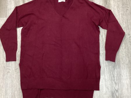 Tunic Long Sleeve By Zenana Outfitters In Maroon, Size: S Online Hot Sale