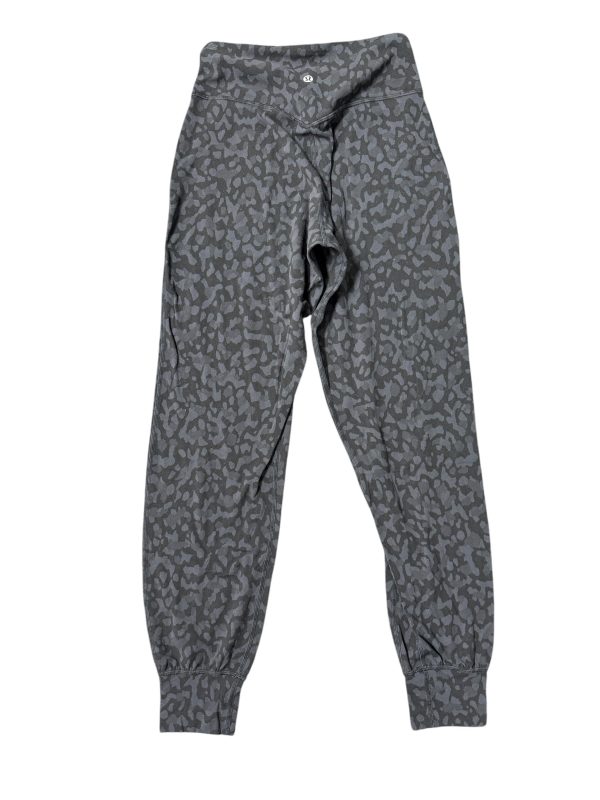 Athletic Pants By Lululemon In Black & Grey, Size: 4 Online Sale