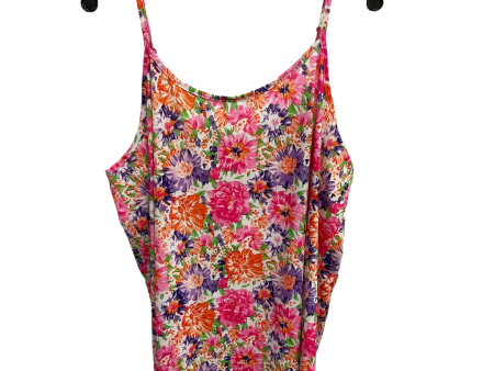 Top Cami By Clothes Mentor In Floral Print, Size: 2x For Sale