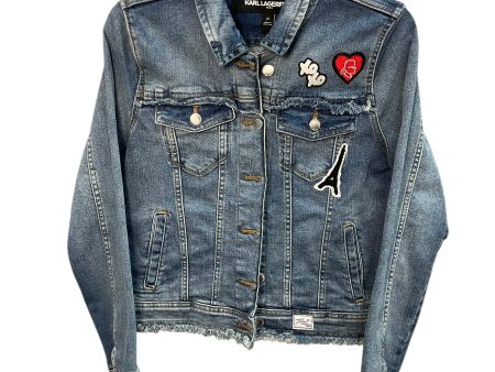 Jacket Denim By Karl Lagerfeld In Denim, Size: Xs Supply