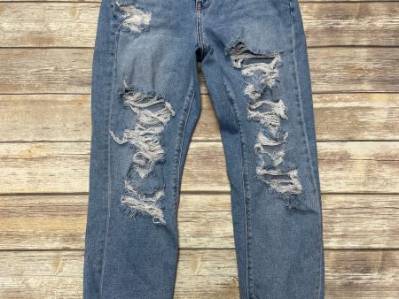 Jeans Straight By American Eagle In Blue Denim, Size: 8 Sale