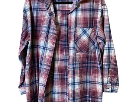 Tunic Long Sleeve By Forever 21 In Checkered Pattern, Size: M Online