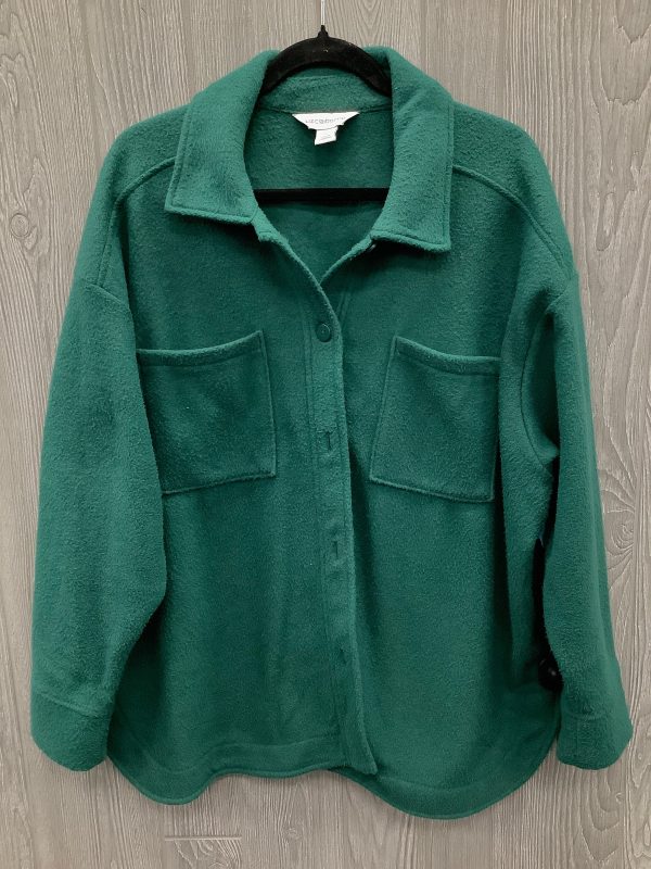 Jacket Shirt By Liz Claiborne In Green, Size: 1x Online