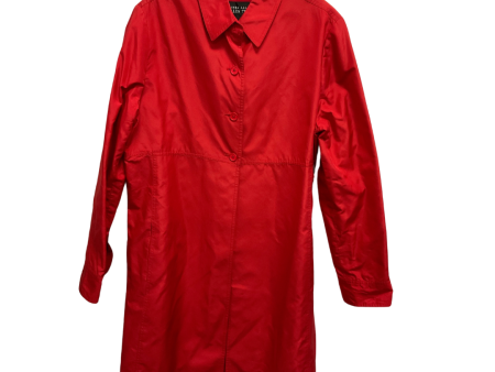 Coat Trench Coat By Ellen Tracy In Red, Size: 14 Discount