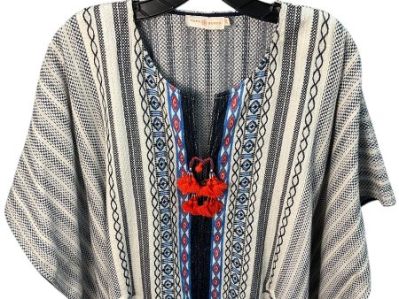 Poncho Designer By Tory Burch In Blue, Size: Xs Online now