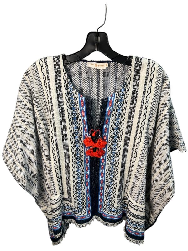 Poncho Designer By Tory Burch In Blue, Size: Xs Online now