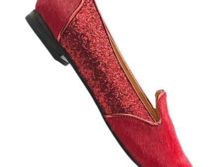 Shoes Flats By Iman Hsn In Red, Size: 7.5 For Cheap