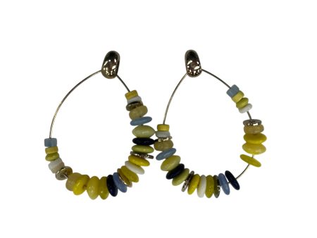 Earrings Dangle Drop By Cmf In Blue & Yellow on Sale