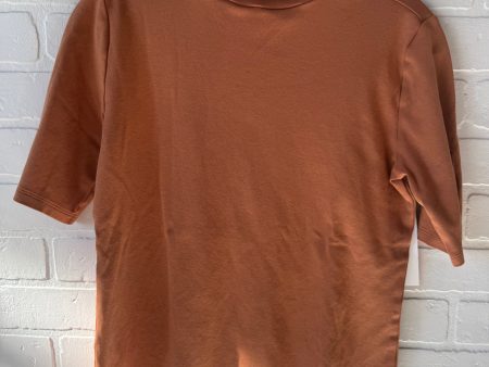 Top Short Sleeve Basic By Ann Taylor In Tan, Size: M Sale