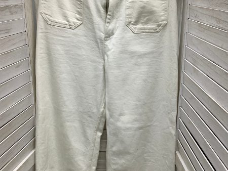 Jeans Wide Leg By Pilcro In White Denim, Size: 6 Sale