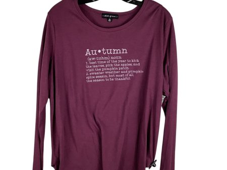 Top Long Sleeve Basic By Clothes Mentor In Purple, Size: Xl Online now