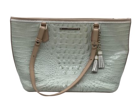 Handbag Designer By Brahmin In Green & Tan, Size:Medium Online