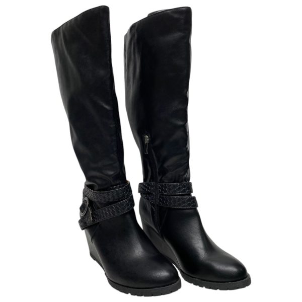 Boots Knee Flats By Clothes Mentor In Black, Size: 8 Online now