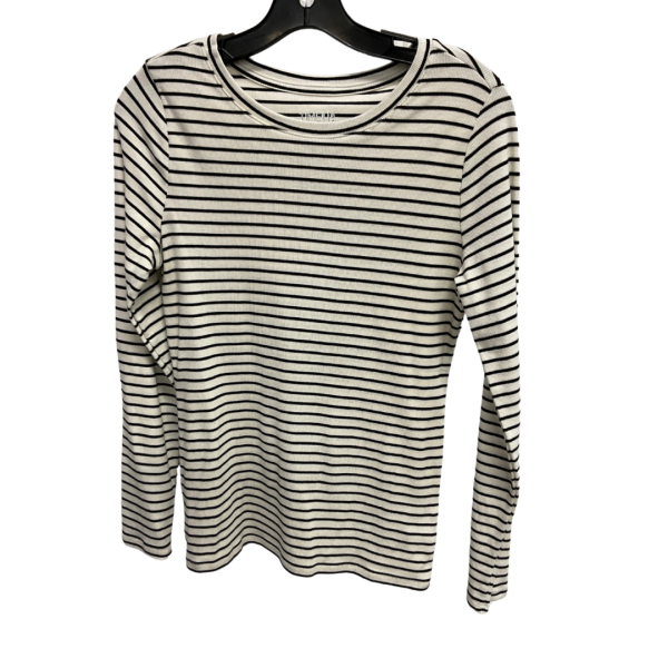 Top Long Sleeve By Time And Tru In Striped Pattern, Size: S Sale