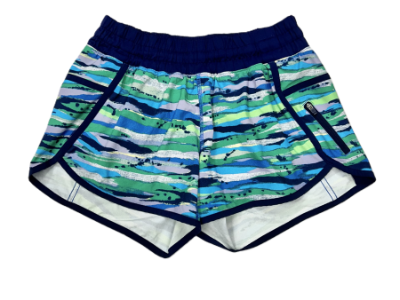 Athletic Shorts By Lululemon In Blue & Green, Size: 6 Online Hot Sale