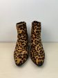 Boots Ankle Heels By Top Moda In Animal Print, Size: 8 on Sale