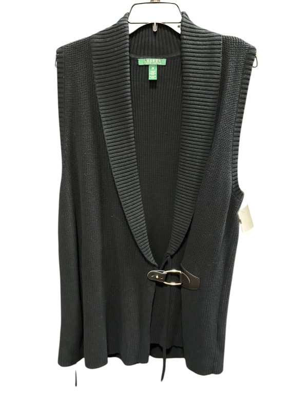 Vest Sweater By Lauren By Ralph Lauren In Black, Size: 2x Supply