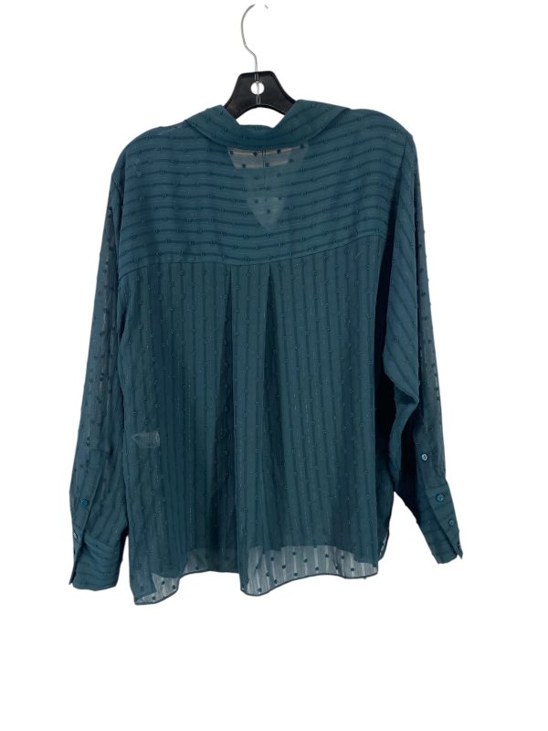 Top Long Sleeve By Zara In Green, Size: L Sale