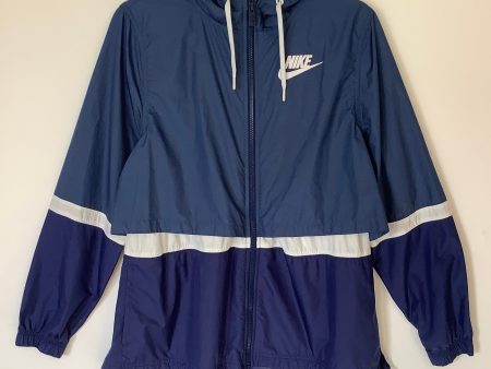 Athletic Jacket By Nike Apparel In Blue, Size: M Sale