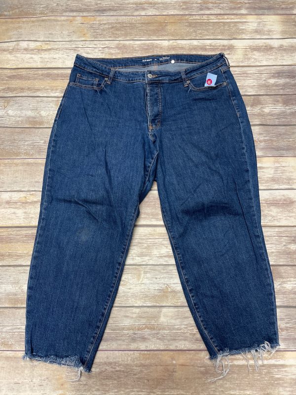 Jeans Straight By Old Navy In Blue Denim, Size: 20 Fashion