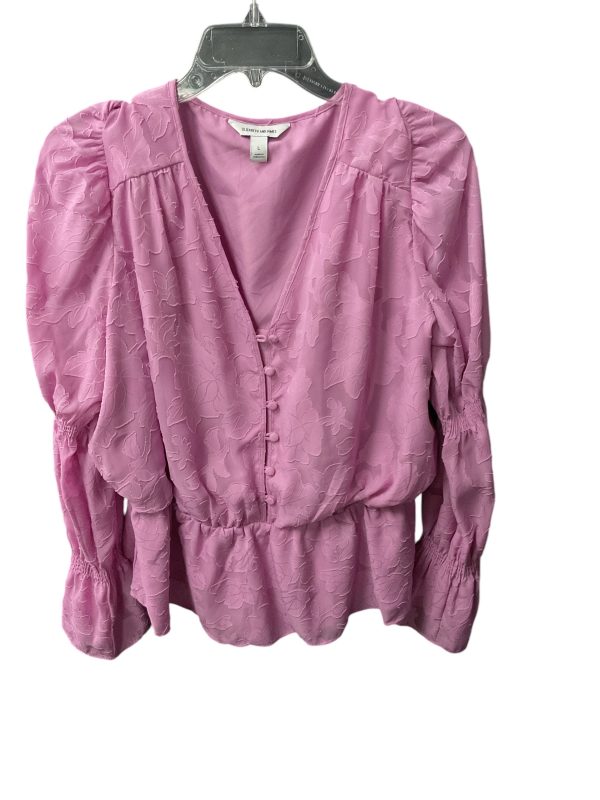 Top Long Sleeve By Top Moda In Purple, Size: L Fashion