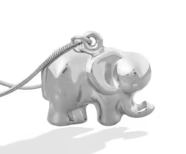 NEW Lucky And Cute Lucky Elephant White Gold 18KT Plated Pendant Necklace Stainless Steel Online Hot Sale