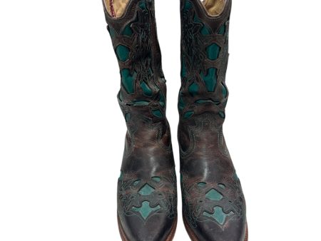 Boots Western By Cmb In Brown & Green, Size: 10 For Sale