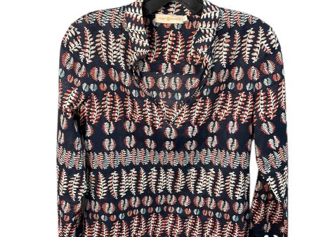 Top Long Sleeve Designer By Tory Burch In Navy, Size: S For Discount