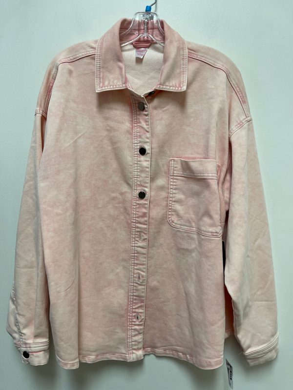 Jacket Shirt By No Boundaries In Pink, Size: Xl For Cheap