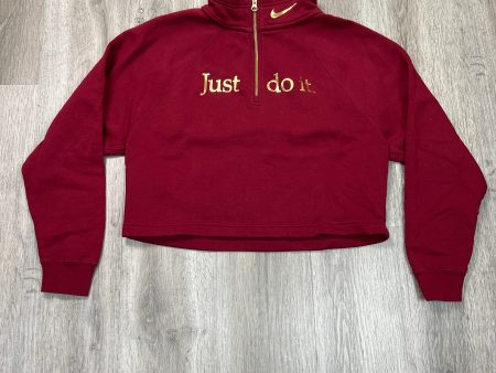 Sweatshirt Collar By Nike Apparel In Maroon, Size: M Cheap