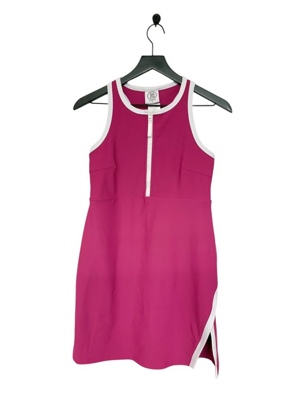 Athletic Dress By Sage In Pink & White, Size: M For Cheap