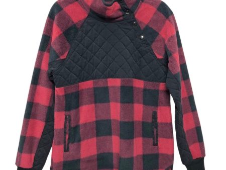 Jacket Fleece By Abercrombie And Fitch In Black & Red, Size: S on Sale