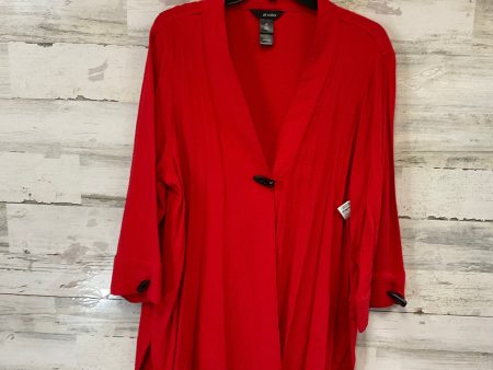 Blouse Long Sleeve By Ali Miles In Red, Size: Xl Online Hot Sale