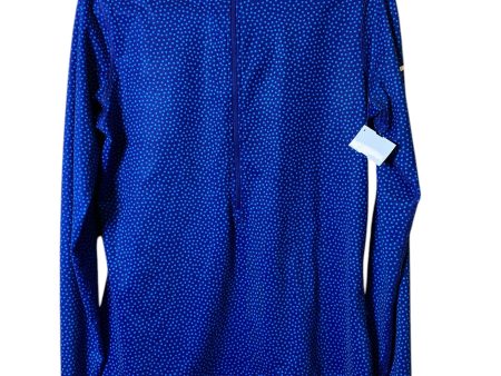 Athletic Top Long Sleeve Collar By Nike In Polkadot Pattern, Size: L Cheap