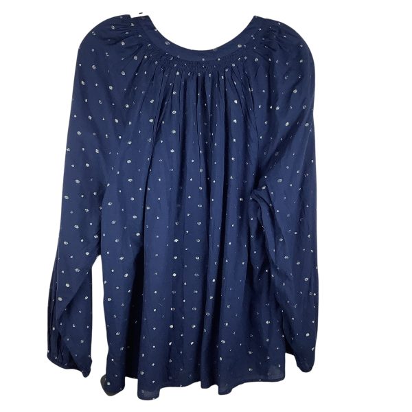 Top Long Sleeve By Crown And Ivy In Blue, Size: 2x For Cheap