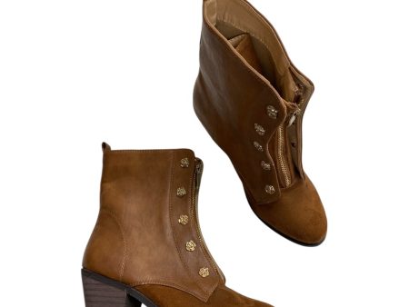 Boots Ankle Heels By queen chateau In Brown, Size: 6.5 Supply