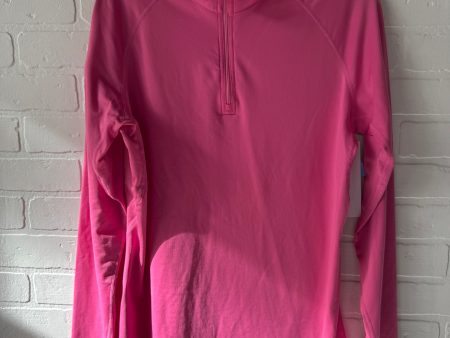 Athletic Top Long Sleeve Collar By Nike In Pink, Size: Xl For Cheap