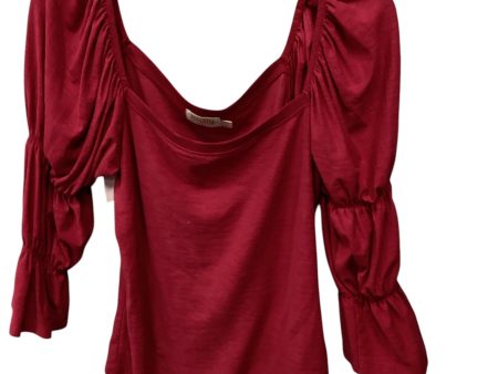 Top 3 4 Sleeve By Cmb In Red, Size: S Online Sale