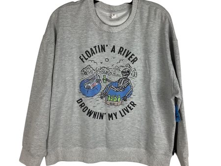 Sweatshirt Crewneck By Clothes Mentor In Grey, Size: L Sale