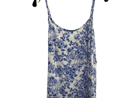 Top Cami By Clothes Mentor In Blue & White, Size: Xxl Hot on Sale