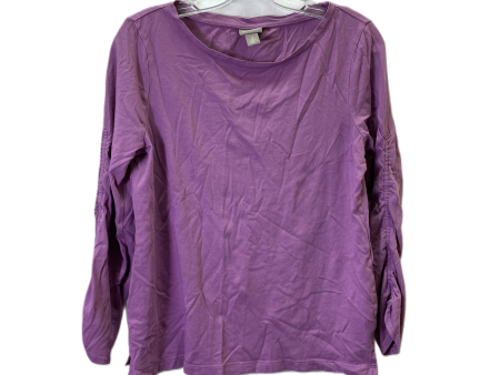 Top Long Sleeve Basic By Chicos In Purple, Size: M Sale