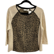 Top Long Sleeve By Zenergy By Chicos In Animal Print, Size: L For Sale