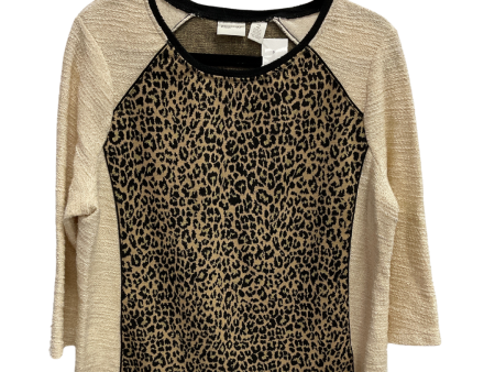 Top Long Sleeve By Zenergy By Chicos In Animal Print, Size: L For Sale