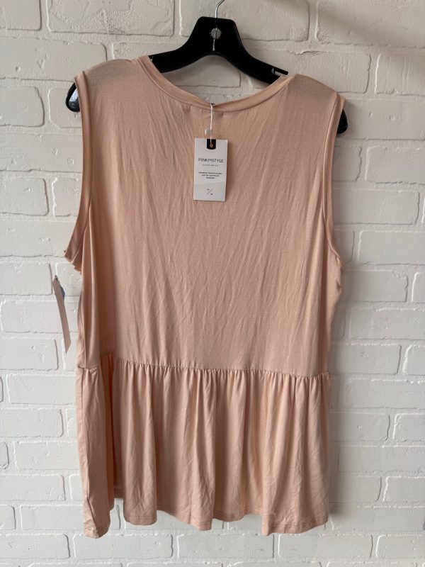 Top Sleeveless By Clothes Mentor In Pink, Size: 2x Online now