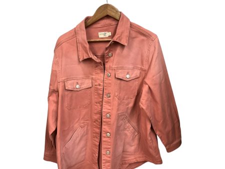 Jacket Denim By Terra & Sky In Pink, Size: 1x Online now