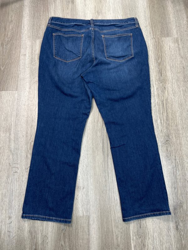 Jeans Straight By St Johns Bay In Blue Denim, Size: 18 For Discount