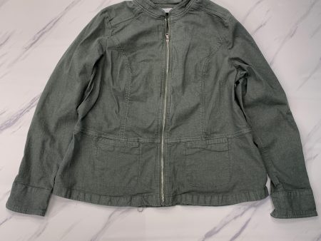 Jacket Denim By Denim And Company In Green, Size: Xl For Discount