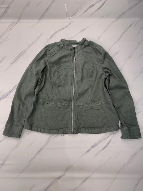 Jacket Denim By Denim And Company In Green, Size: Xl For Discount